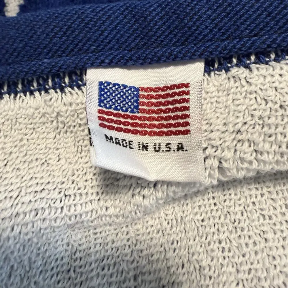 Bogey Boys Dice Beach Towel Blue & White Striped 100% Cotton USA Made Retro